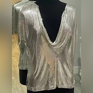 Whiting & Davis Vintage Brass Mesh Top